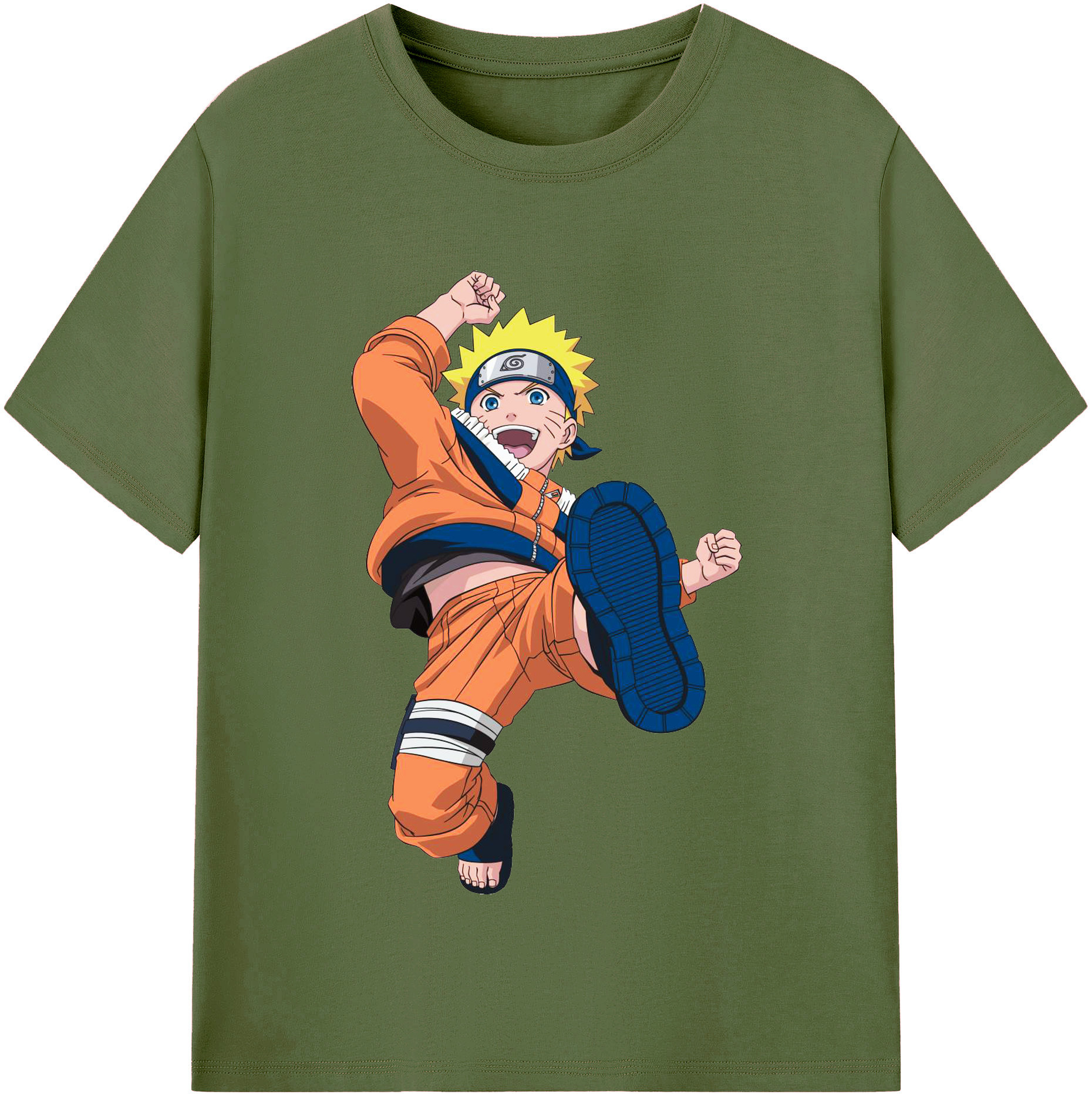 （画像用） NARUTO -ナルト- うずまき ナルト Uzumaki Naruto 綿100％半袖Tシャツ（フロントプリント）